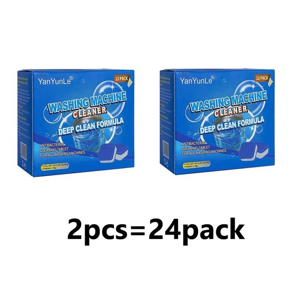 Washing Machine Cleaner Tablets 24 pack Powerful Descaler -Deep Cleaning