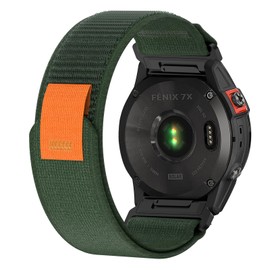 BIRDTOBR Bracelet for Fenix 6X Pro/Fenix 8 51 mm/6X/7X/5X/5X Plus, 26 mm Quick-Fit Sport Adjustable Velcro Replacement Strap for Fenix 7X Pro/ 7X Solar/ 7X Sapphire Solar/Fenix 3