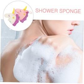 Mobestech 2pcs Unicorn Bath Loofah Shower Kids Sponge for Bath Shower Wash For Girls Kids Shower Pouf Cute Bath Pouf Beauty Sponges Body Wash for Bubble Net Exfoliating Brush Mesh