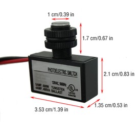 Proshopping AC 120V Outdoor Sensor Photoelectric Switch, Hard-Wired Post Eye Light Control with Photocell Light Sensor, Dusk to Dawn Mini Automatic Swithch - for Street Courtyard Corridor Lamps