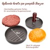MaxxGoods Burger Press Set Made of Cast Aluminium Diameter 12