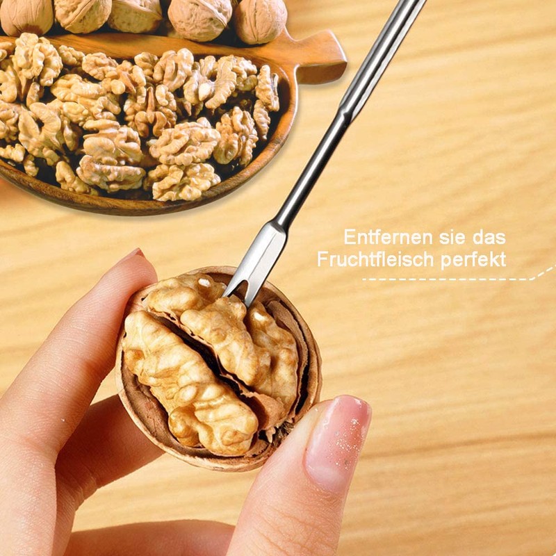 thirei Nutcracker walnuts, zinc die-cast stainless steel with walnut needles,