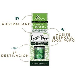 Árbora 2 Aceites de Tea Tree AUSTRALIANO 100% puro | ¡Más de 10 USOS de bienestar, belleza y Aromaterapia | Reconforta tu piel y cabello | Ingedientes certificados | Aceite de 1° destilación | 11ml
