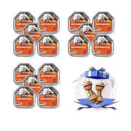HEART TO TAIL 15 Trays Wet Dog Food 3.5 OZ Grilled Chicken Flavor + Gift Bone