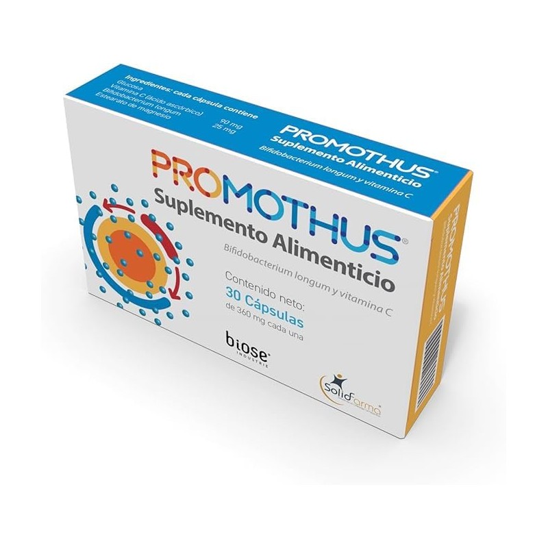 Promothus Bifidobacterium Longum CBI0703 + Vitamina C, 30 Cápsulas