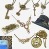 LolliBeads (TM) 120 Gram Antiqued Bronze Metal Skeleton Steampunk Watch