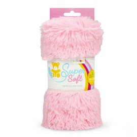 kullaloo Baby Pink Faux Fur Fabric [3/4 inch Pile, 20 mm] | Shaggy Plush Minky Fabric for Sewing | 39.5x29.5 (More Fabric Than Half Yard) | Ideal for Plushies, Crafts, Costumes, Upholstery