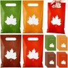 Epakh 100 Pieces Plastic Fall Gift Bags with Handle Autumn