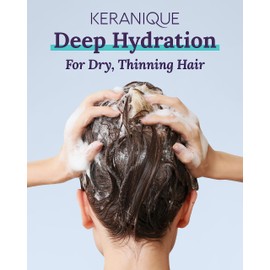 Keranique Hydrating Shampoo and Conditioner Set - Deep Hydration Hair Shampoo and Conditioner for Repairing Natural Moisture with Keratin - Sulfate-Free Intense Hydrator for Dry, Thin, Damaged Hair