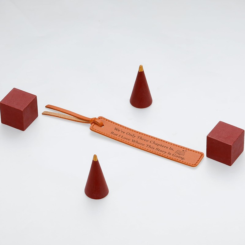 Wedding Leather Bookmark for Women Men 3 Year Anniversary Wedding