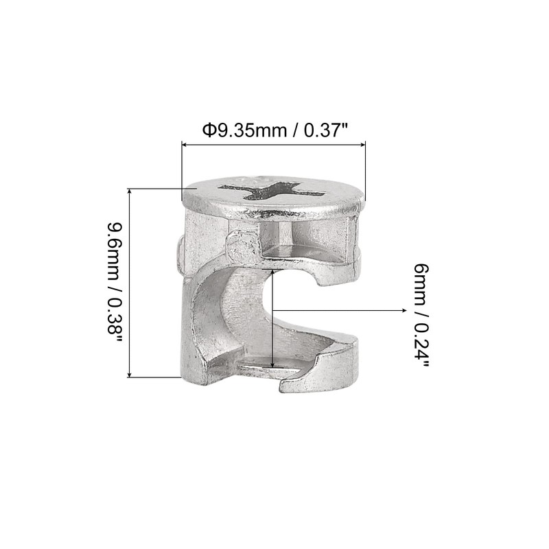 sourcing map Pack of 8 Cam Locking Nut for Furniture