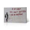HB Art Design Banksy Wall Art Canvas Print If at