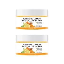 AMOCOCO Body Scrub Turmeric Bath Scrub Turmeric Lemon Body Glow Smoothing Scrub Body Foot Hands Gentle exfoliation, deep cleansing Moisturizing Skin Men and Women Achieve Healthy Skin - Specification: Turmeric Scrub*2