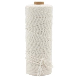 Natural Cotton String Cooking Twine for Butchers Trussing or Macrame Crafts, 1mm x 656 Feet
