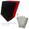 12 Pack Black/red Acoustic Foam Panel Wedge Studio Soundproofing Wall