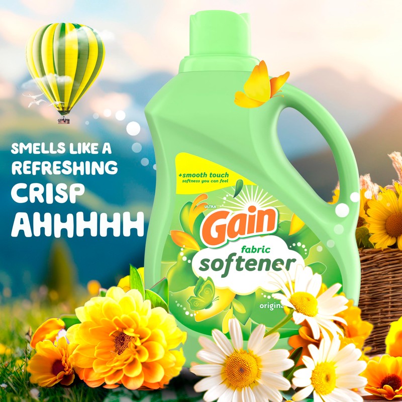 Gain Liquid Fabric Softener, Original Scent, 140 FL OZ LIQ.,