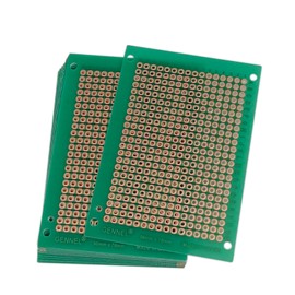 GENNEL 10-Pieces 50mm x 70mm Copper Strip PCB Board, 368 Holes Perfboard, Universal Stripboard Printed Circuit Board for Soldering Prototyping Testing Repair DIY