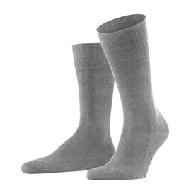 FALKE Men's Socks Family M So Sustainable Cotton Plain 1 Pair, Grey Light Grey Melange 3390, 43-46, Grey Light Grey Melange 3390, 43 - 46