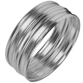 HVAC OV Galvanized Steel Duct Coupling - 12" Inch Fit - Round Ventilation Connector and Extender - Dust Hose or Exhaust Pipe Connection - Available in Different Sizes