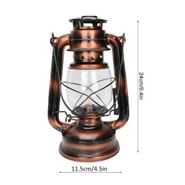 Tyenaza Lámpara de Queroseno Vintage, Linterna de Aceite de Queroseno Vintage, Linterna de Aceite de Queroseno de Hierro, para Acampar Senderismo Decoración de Patio al Aire Libre(27.5x11.5cm)