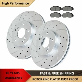 AutopartsMaxonline Front Brake Rotors Brake Pads Disc Brakes Kits for 2.4L Honda Accord Rotor Pad