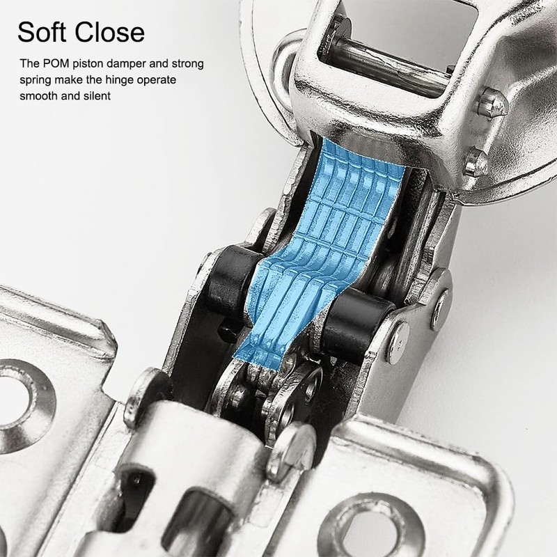 2 Pack Soft Close Cabinet Hinges, Full Overlay Door Hinges