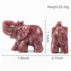 Artistone 1.5 Inches Purple Lepidolite Opalite Crystal Elephant Statue Hand-Carved