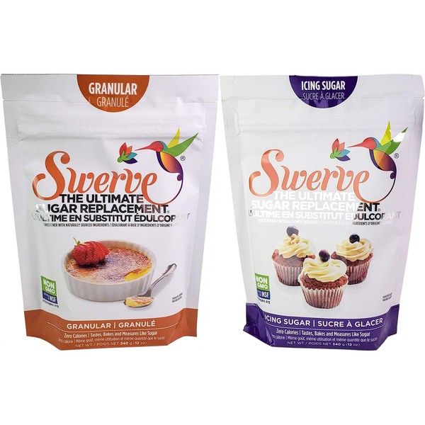 SWERVE Sweetener Bakers Bundle, Granular and Confectioners Combo Pack, 680 Grams