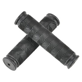 Bicycle Grip Handle Cover, Rubber, Anti-Slip, Inner Diameter 0.9 inches (22 mm), Left and Right Set, For Bicycles, Handlegrip, Grip Cover, Durable, Compatible with BMX, MTB, Mountain Bike, Cross Bike, Black
