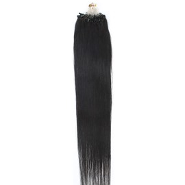 ALISY Human Hair Ring Loop Hair Tip Extensions Remy Hair Color Wig Extensions 50pcs (16inch, 60#)