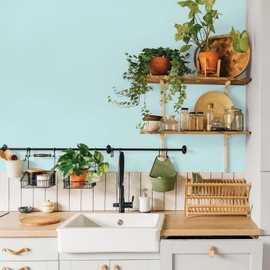 Glidden Total Interior Wall Paint & Primer All-in-One, Aqua Whisper/Aqua, Eggshell, 1 Gallon