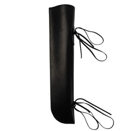 Bass bow quiver GENUINE Crazy Horse leather Bass bow case Bow bag Holder for German and French bass bow (Black)