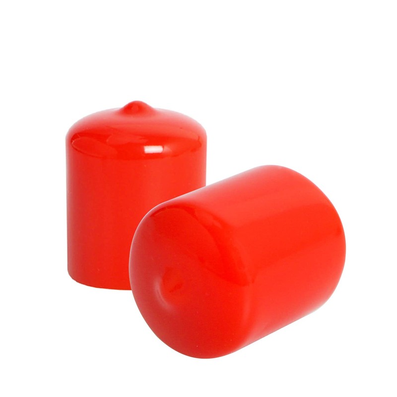 Ohamtes 5PCS ID26mm(1-1/32") red PVC rubber end caps, vinyl flexible
