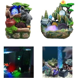 Xedragony Submersible Water Pump With Led Lights For Fountains Aquariums Hydroponics 3W