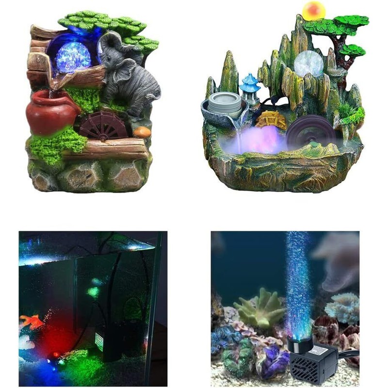 Xedragony Submersible Water Pump With Led Lights For Fountains Aquariums
