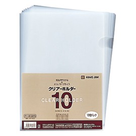 キングジム A4クリアーホルダー10枚パック 乳白 A4 735N10ニユ