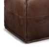SIMPLIHOME Brody 18-inch Wide Square Pouf in Distressed Dark Brown