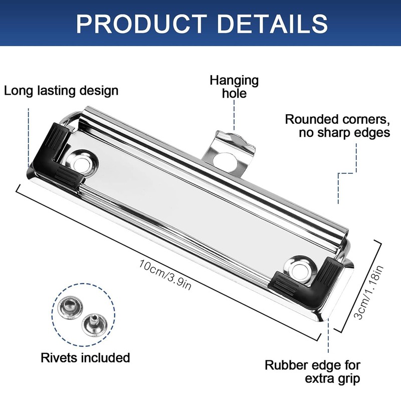 12 Pieces Mountable Clips Clip for Clipboard Clipboard Clipboard Clip