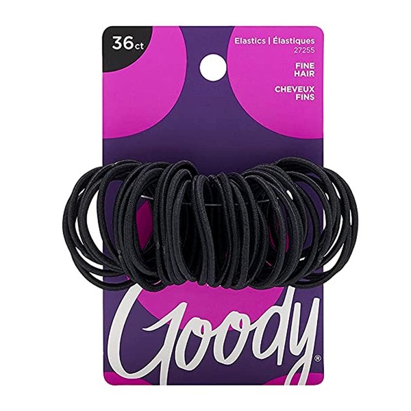 GOODY Goody Ouchless Hair Elastics, Black, 36 Count (Pack of