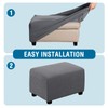 H.VERSAILTEX Ottoman Cover Slipcover Rectangle Fit Length 29"-34" Footrest Sofa