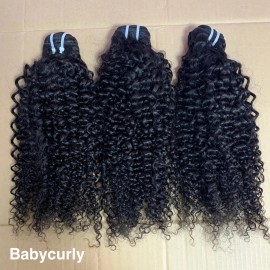 14a Grade Human Hair Bundles Bone Straight Original Burmese Curly Human Hair Wigs Bundles Supplier Hair Extensionscolor: 1 bundle baby curly, Stretched Length: 12 inches
