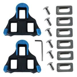 Trkimal Road Bike Cleats for Shimano SPD-SL Compatible with SH11 SH12 SH10 System Shoes, Non-Slip, Durable High-Performance Pedal Cleats for Road Bike & Indoor Cycling (Blue 2°)