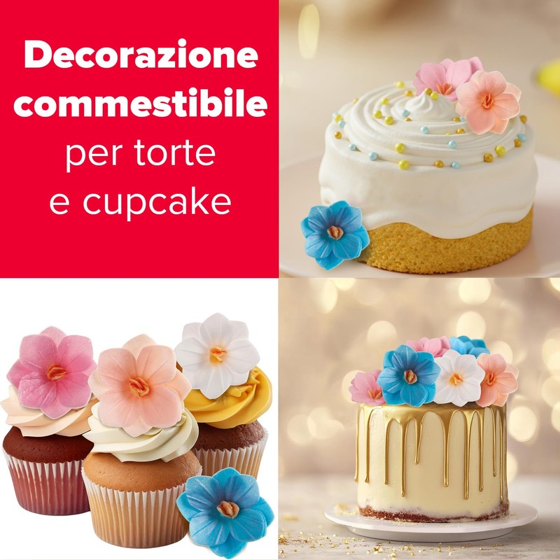 dekora – Fiori commestibili per torte – 18 camelie in