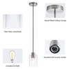 MAYNA 1-Pack Brushed Nickel Ceiling Light Fixture, Simple Silver Mini