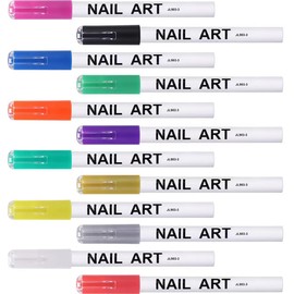 FOMIYES Nail Art Pen Set 12pcs 3d Manicure Paint Pens Nail Art Drawing Tool for Girls