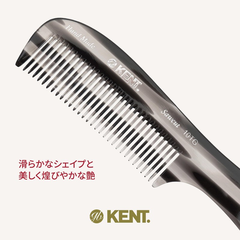 G.B.KENT Handmade Lake Hair Comb Grey Natural Derived British Royal