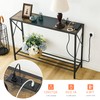 Tajsoon Console Table with Charging Station, 41.8" Entryway Table with