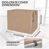 OUUTMEE Beige Dog Crate Cover, Waterproof Dog Crate Cover for