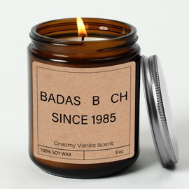 40th Birthday Gifts for Women Men 1985 Birthday Gifts for Women Men 40th Birthday Decorations for Her Him 40 Years Old Gifts 1985 Birthday Gifts for Women Men 40th Birthday Vanilla Scented Candles 9oz