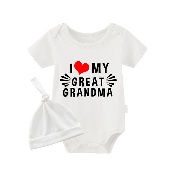 culbutomind Baby Twins Romper I Love My Great Grandma Fun